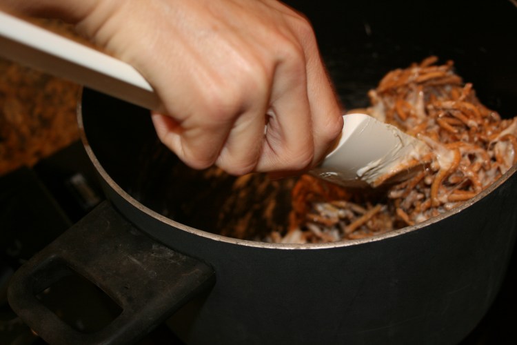 Stirring Chow Mein Noodles & Melted Marshmellows