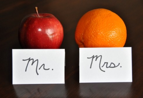 Mr. Apple Mrs. Orange