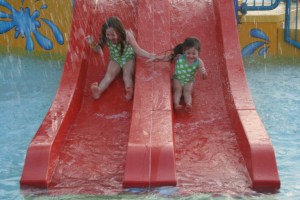 Family fun cooling down at the pool!