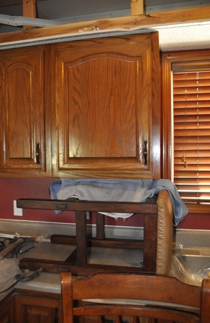 Support Your Cabinets if Lowering Them By Yourself